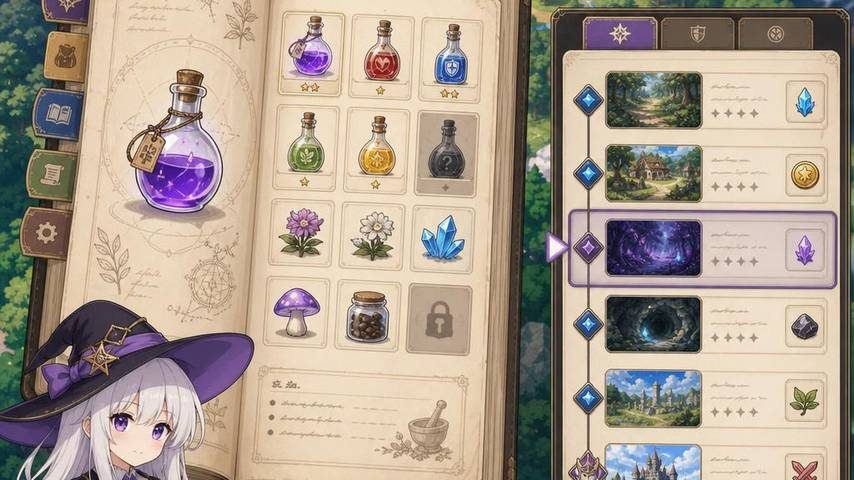 魔女秘药 手绘角色 场景图 3